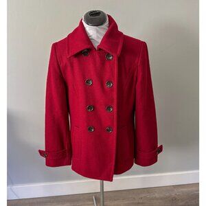 Calvin Klein Wool Double Breasted Pea Coat